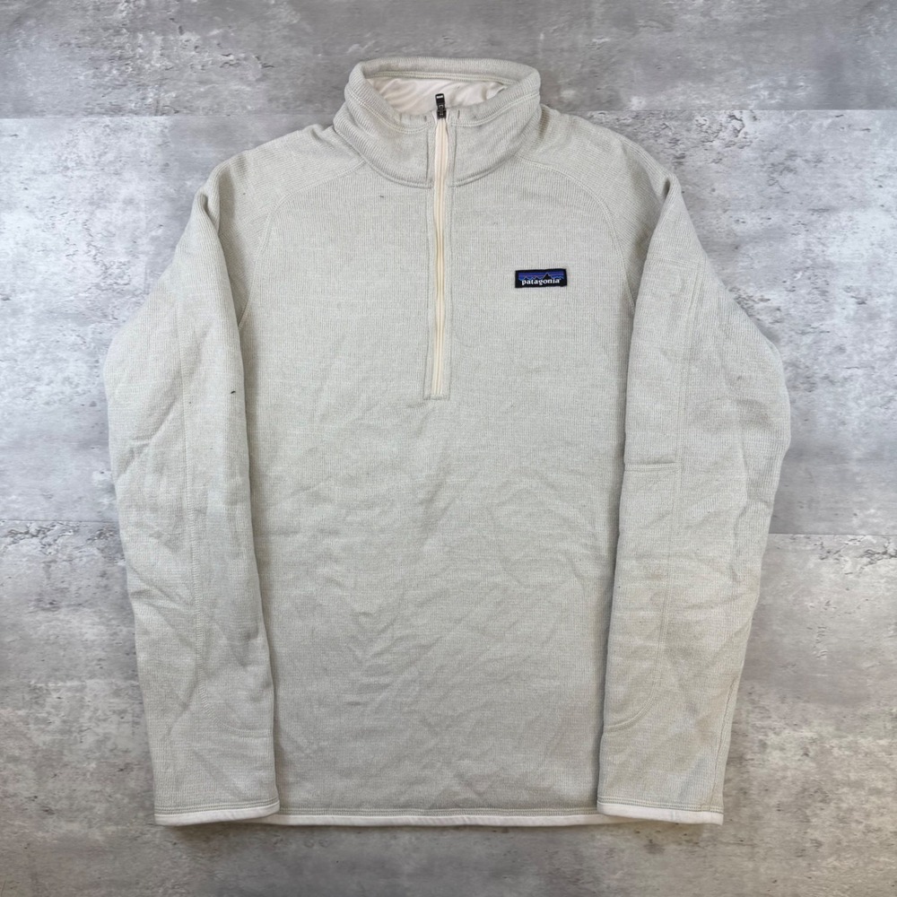 Patagonia Better Sweater 1/4 Zip Fleece Pullover Oatmeal Heather Mens Large